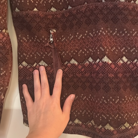 THE NORTH FACE PRINTED CRESCENT HOODED PULLOVER FLEECE - Picture 2 of 6